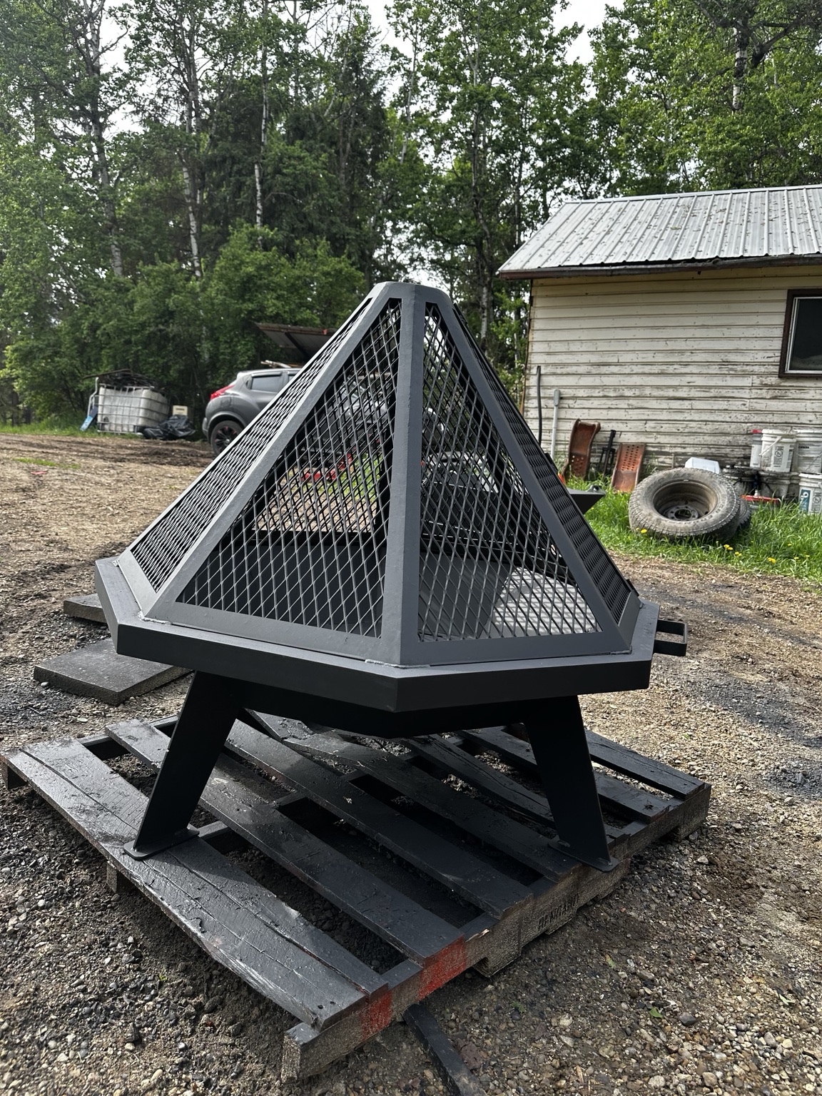 Octagon custom steel fire pit