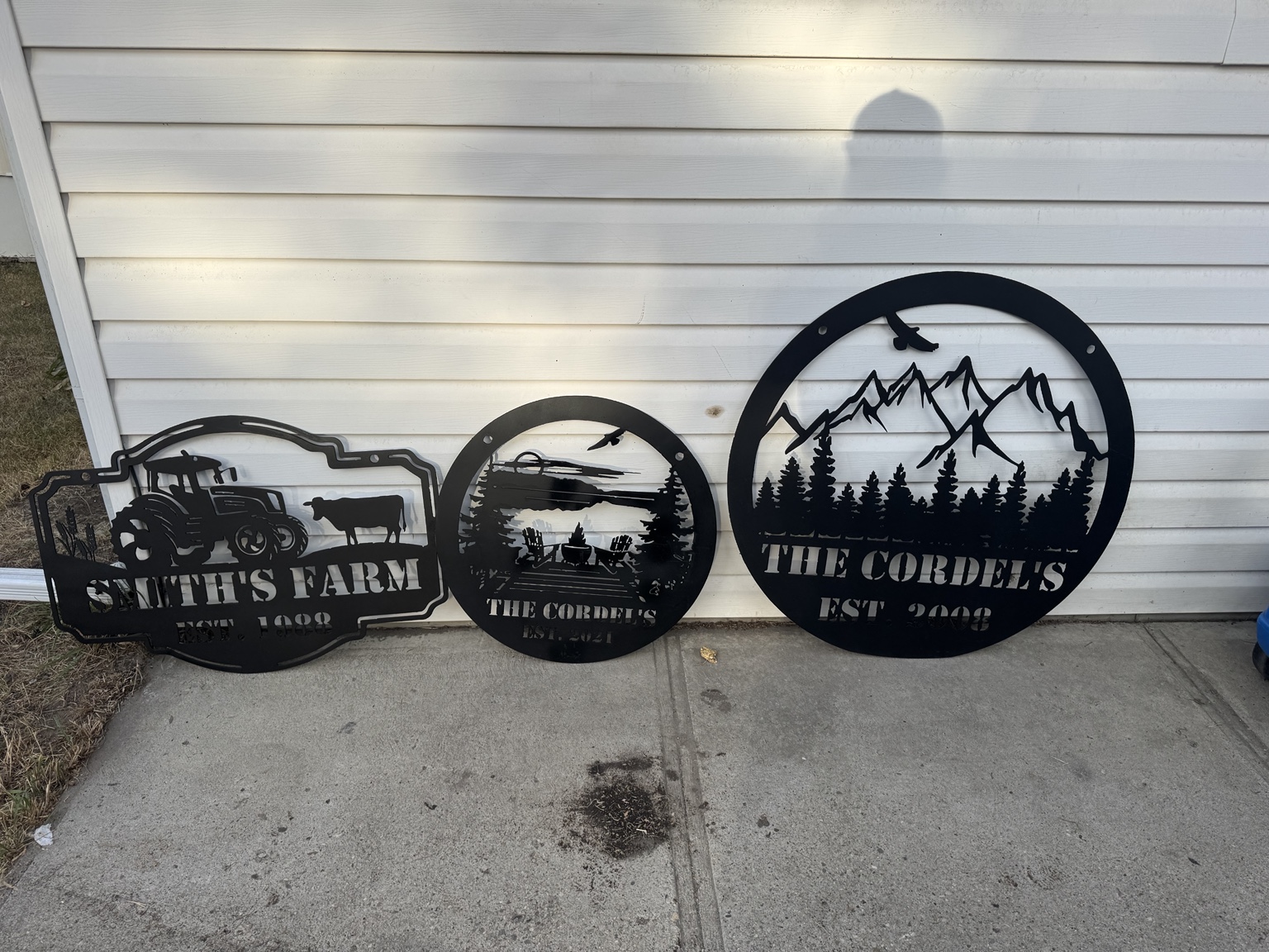 CNC plasma cut metal work